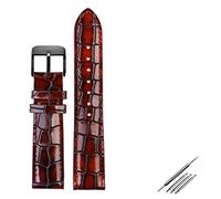 JZFOACHR Crocodile Texture Calfskin Leather Watch Strap18mm 20mm 22mm Watchband per uomini Women Watch Band Fibbia solida