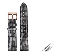 JZFOACHR Crocodile Texture Calfskin Leather Watch Strap18mm 20mm 22mm Watchband per uomini Women Watch Band Fibbia solida