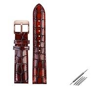 JZFOACHR Crocodile Texture Calfskin Leather Watch Strap18mm 20mm 22mm Watchband per uomini Women Watch Band Fibbia solida