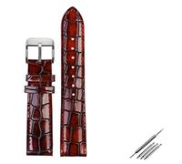 JZFOACHR Crocodile Texture Calfskin Leather Watch Strap18mm 20mm 22mm Watchband per uomini Women Watch Band Fibbia solida