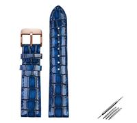 JZFOACHR Crocodile Texture Calfskin Leather Watch Strap18mm 20mm 22mm Watchband per uomini Women Watch Band Fibbia solida
