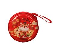 JZFOACHR Custodia di stoccaggio Spring Festival a Tema a Tema Auricolare Cuscia di stoccaggio Chiusa Cupper Modello Unico ECCHIBILE METALE 4
