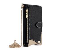 JZFOACHR Custodia in Pelle per Google Pixel 9 PRO/9 PRO XL/9, Custodia per telefoni Portafoglio con Cerniera Crossbody con Slot a Specchio Flip Cavitore Coperchio telefonico Elegante, Pink, 9 PRO 6.3