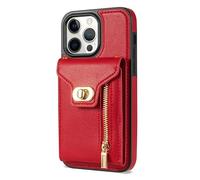 JZFOACHR Custodia per Il Portafoglio per iPhone 16 PRO Max/16 Pro/16 Plus/16, Custodia per Telefono con Cerniera Crossbody con Copertina in Pelle in Pelle di Grande Card Spaziale, Viola, 16