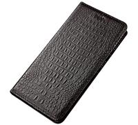 JZFOACHR Custodia per il portafoglio per iPhone 16 Pro Max/16 Pro/16 Plus/16, Modello di coccodrillo Coperchio a flip magnetico in pelle vera