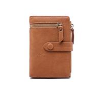 JZFOACHR DONNA Portafunzione multifunzione corta cerniera Mini PU in pelle femmina moneta femmina Porta della carta frizione da donna, bagagli (E)