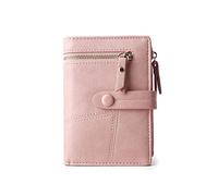 JZFOACHR DONNA Portafunzione multifunzione corta cerniera Mini PU in pelle femmina moneta femmina Porta della carta frizione da donna, bagagli (E)