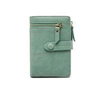 JZFOACHR DONNA Portafunzione multifunzione corta cerniera Mini PU in pelle femmina moneta femmina Porta della carta frizione da donna, bagagli (E)