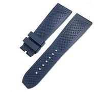 JZFOACHR Fasce d'oro di gomma 23,5 mm 24 mm per calibro DE serbatoio da solista santos de cinghia di orologio silicone impermeabile