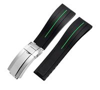 JZFOACHR Fine piatta 20 mm mm mm in gomma in gomma bande di orologi per qualsiasi marchio orologio inossidabile pieghevole fibbia per fibbia di marca sport di marca