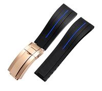 JZFOACHR Fine piatta 20 mm mm mm in gomma in gomma bande di orologi per qualsiasi marchio orologio inossidabile pieghevole fibbia per fibbia di marca sport di marca
