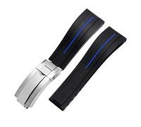 JZFOACHR Fine piatta 20 mm mm mm in gomma in gomma bande di orologi per qualsiasi marchio orologio inossidabile pieghevole fibbia per fibbia di marca sport di marca