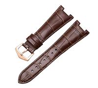 JZFOACHR Guida fascia d'oro in pelle per Patek Philippe 5711 5712G Nautilus Watchs Men and Women Special Notch Watch Cint 25mm*12mm