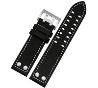 JZFOACHR -Leather Watch Strap Bracciale Bracciale Banda 20mm 22mm per Hamilton Aviation H77755533 H77616533 Guido uomo in pelle d'oro