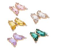 JZFOACHR Lot de 5 Breloques en Métal et Cristal pour Fabrication de Bijoux pendentifs pour Bracelets à Breloques