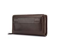 JZFOACHR Monete di grande capacità tasca Portafoglio in pelle femminile Stile lungo Stile inciso borse una cerniera unisex tasca