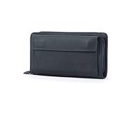 JZFOACHR Monete di grande capacità tasca Portafoglio in pelle femminile Stile lungo Stile inciso borse una cerniera unisex tasca