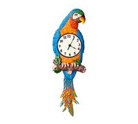 JZFOACHR Orologio da Parete Decorativo Silenzioso Non ticchettio Moderno murale Orologio in Quarzo Orologio per Bambini Orologio da Parete Facile da Leggere, per casa per Ufficio (Pappagallo)