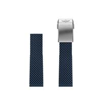 JZFOACHR Per bande di guardia Breitling 22mm 24mm blu twinpro in gomma di gomma per Avenger Navitimer World World Waterproof morbido cinghia di orologio con fibbia