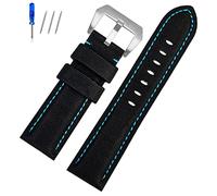 JZFOACHR Per Panerai Pam441/01661 Clacciale in pelle Sport Watchband Black Blue Watch Accelet Braccialetti 22mm 24mm 26mm
