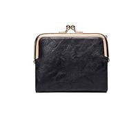 JZFOACHR Piccole donna di moda Portafoglio corto Portaio per la pelle PU Porta in pelle metallica per moneta piccola borsetta vintage clutch da donna, bagagli (H)