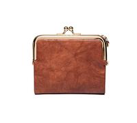 JZFOACHR Piccole donna di moda Portafoglio corto Portaio per la pelle PU Porta in pelle metallica per moneta piccola borsetta vintage clutch da donna, bagagli (H)