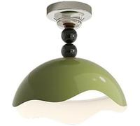 JZFOACHR Plafoniere Moderne oscuranti Crema nordica LED Lampada da Semi-Incasso Lampada da Semi-Incasso Mid Century Verde Lampadario Cromato per Camera da Letto Soggiorno Corridoio Vicino