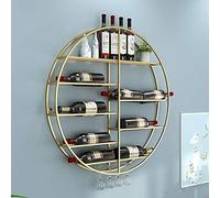 JZFOACHR Porta di calice in vetro rotondo per vino a parete, supporto per vino a sospensione di metallo barretta per cantina per la cucina che si vede.
