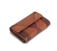 JZFOACHR Portafogli, donne in pelle Portafoglio corto Ladies Moneta per cartongetta Piena Pieno Pieno di carta pieghevole Clutch retrò (un 14 * 10 * 3cm)