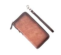 JZFOACHR Portafogli, portafoglio maschile vintage a 1 pezzi Frizione lunghe con cerniera di grandi dimensioni Benchiot per uomini (un 20 * 10 * 2cm)