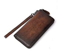 JZFOACHR Portafogli, portafoglio per uomini retrò portafoglio a mano rubito a mano sacca frizione a frizione a portata di portata a mano (un 19 * 9 * 2cm)
