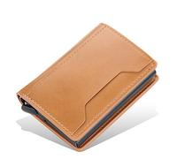 JZFOACHR Portafoglio intelligente Flip Auto-Flip PU in pelle in lega in lega di credito Mini portafoglio maschile ， C-10 * 7 cm