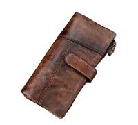 JZFOACHR Portafoglio lunghi in pelle veratta d'epoca da uomo con carta di credito da donna con cerniera business del telefono moible thone ， dimensioni