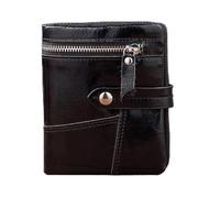 JZFOACHR Portafoglio maschile in pelle Portometrista vintage Porta a portata di borsetta per borsetta , Black-One Size