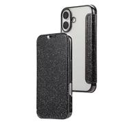 JZFOACHR Portafoglio per iPhone 16 Pro Max/16 Pro/16 Plus/16, Slot Flip Card Case di flip di Ladies Copertina di folio in pelle chiara, nero, 16