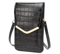 JZFOACHR Portafoglio per la Custodia del Telefono di Tendenza del Portafoglio a Portata di Borsetta della Borsa per Spalline Staccabile (Black-LM6302BBLACK)