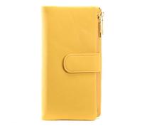 JZFOACHR Portafoglio, portafogli femminili di grande capacità due tasca per il telefono con cerniera Pochet lungo femmina femmina in pelle per donne clutch borsetta (G 19 cm)