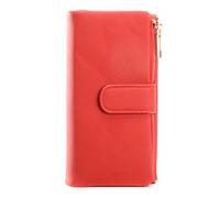 JZFOACHR Portafoglio, portafogli femminili di grande capacità due tasca per il telefono con cerniera Pochet lungo femmina femmina in pelle per donne clutch borsetta (G 19 cm)