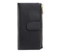 JZFOACHR Portafoglio, portafogli femminili di grande capacità due tasca per il telefono con cerniera Pochet lungo femmina femmina in pelle per donne clutch borsetta (G 19 cm)