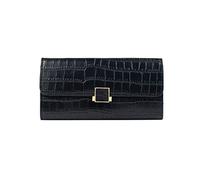 JZFOACHR Portafoglio, portafoglio femminile a portata lunga colore solido PU ULTRA-tno slot multi-cartola portafoglio a portata di grande capacità (B 18 * 9,5 * 2cm)
