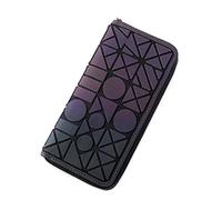 JZFOACHR Portafoglio sacca per telefonia mobile con cerniera lunga grande bancono di colori a colori vivace pacchetto di carte piccoli pacchetto di rombo geometrico (colore: b)