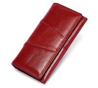 JZFOACHR Portafoglio, Women Wallet Long Frelful Clutch Crush Crush Pocket della borsa per cellulare (una tasca da 18 * 9,5 * 3 cm)