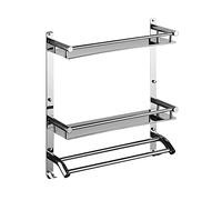 JZFOACHR Portaoggetti da bagno a 2 ripiani, da appendere, per cosmetici, asciugamani, in acciaio inox 304, per bagno, A-40 cm