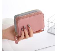 JZFOACHR Pullo di biglietti da visita casual in pelle Doppia cerniera da donna con cerniera Wallet Passaporto Borsa Case di Fashion Unisex, bagagli (A)