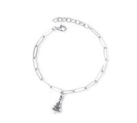 JZFOACHR Regalo per la festa della mamma Bracciale da donna S925, braccialetto della personalità dell'albero di Natale, moda fortunata