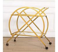 JZFOACHR Scaffale del carrello con ruote, scaffali di scaffali di stoccaggio di stoccaggio carrello a carrello a carrello per carrello per carrello in acciaio + vetro trasparente, nero, oro