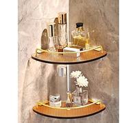 JZFOACHR Scaffali per Doccia ad Angolo Bagno per Bagno Ripiani galleggianti triangolari Cosmetici acrilici Cosmetici Shampoo ripieno scaffale da Bagno montatori di Cucina Montato