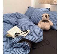 JZFOACHR Set Copripiumino a Righe 3 Pezzi Set Biancheria da Letto a Strisce Gialle Marroni Set Biancheria da Letto Vintage Copripiumino con Chiusura a Cerniera, per Tutte Le Stagioni Pollici 2