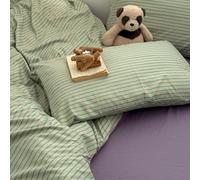 JZFOACHR Set Copripiumino a Righe 3 Pezzi Set Biancheria da Letto a Strisce Gialle Marroni Set Biancheria da Letto Vintage Copripiumino con Chiusura a Cerniera, per Tutte Le Stagioni Pollici 2