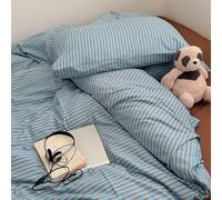 JZFOACHR Set Copripiumino a Righe 3 Pezzi Set Biancheria da Letto a Strisce Gialle Marroni Set Biancheria da Letto Vintage Copripiumino con Chiusura a Cerniera, per Tutte Le Stagioni Pollici 2